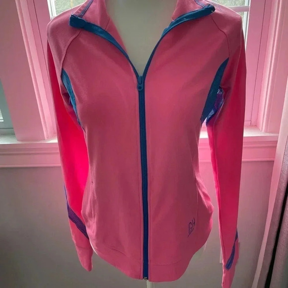 Gh‎ Sports Pink And Blue Zip Up Workout Jacket - Picture 1 of 7